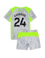 Otroške Nogometnih dresov Manchester City Josko Gvardiol #24 Tretji 2025-26 Kratki rokavi (+ hlače)